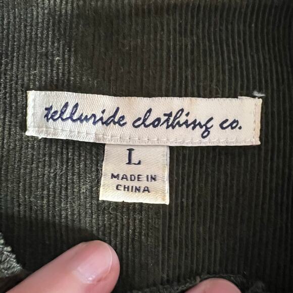 Telluride Clothing Co Womens Corduroy Short Jacket Ruffle Accent Button Close L - Picture 9 of 10